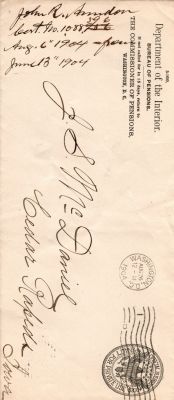 John Rickert Amidon

THIS HAS BEEN RETURNED TO FAMILY

Pension Papers for John Rickert Amidon.
