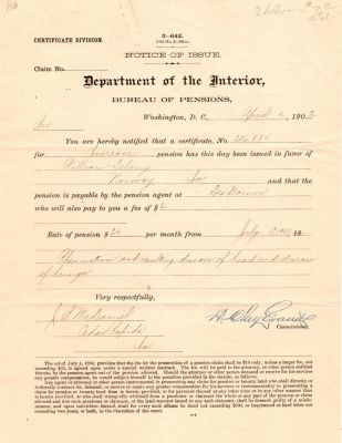 William Delaney

This was Donated by Mary Muhlfeld.

Civil War Pension Papers for William Delaney.

