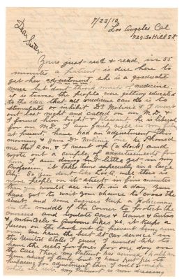 Mary Ellen Teeter Gooch/Duncan William Teeter

Letter Written to Mary Ellen Teeter Gooch by her Brother, Duncan William Teeter.

The Letter is Dated 22 July 1910.

Page 1
