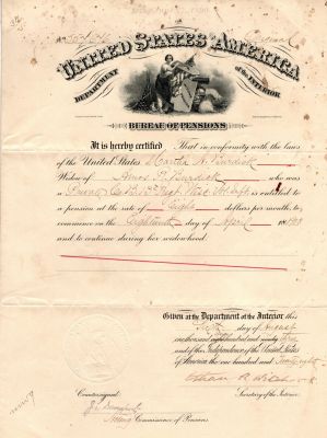 Amos Rogers Burdick

THIS HAS BEEN RETURNED TO FAMILY

This was Donated by Cheryl Webber

Civil War Pension Papers for Amos Roger Burdick.
