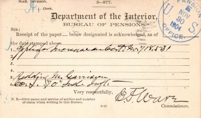 Redding Money Garrison

This was Donated by Mary Muhlfeld

Civil War Document for Redding Money Garrison
