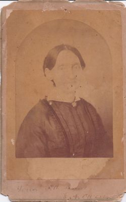 Mrs. E. A. Owen

This was Shared by Summer Owens.

This CdV Photograph States: "Front reads: "Yours with respect E. A. Owen." Back reads: "Mrs. E. A. Owen, wife of W. C. Owen (Grandpa Owen's sister-in-law)"
