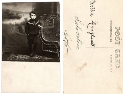 Willie Langhurst

THIS HAS BEEN RETURNED TO FAMILY

This was Donated by Maggie Spiry Jones.

This Real Photo Postcard (RPPC) States: "Willie Langhurst, Silverton, Colo."

