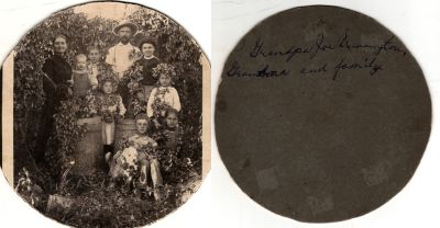 Joe Dunnington & Family

This was Donated by Cheryl Webber/The Terry Girls Genealogy.

This photo mounted on board states: "Grandpa Joe Dunnington, Grandma & Family"
