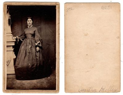 Martha Padley

This was Donated by Cheryl Webber/The Terry Girls Genealogy.

This CdV Photograph States: "Martha Padley"

