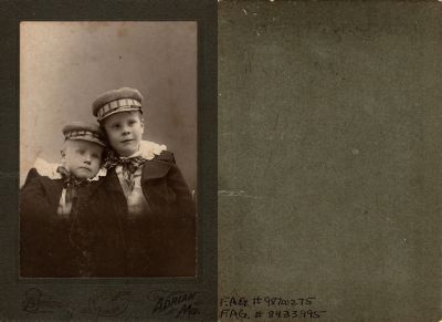 Hersie Harrison Parish & Ray Parish

THIS HAS BEEN RETURNED TO FAMILY

This was Donated by Cheryl Webber/The Terry Girls Genealogy.

This photo mounted on board states: "Ray & Hersie Parish"

The Photographers name is "Bauer", Adrian, Missouri

