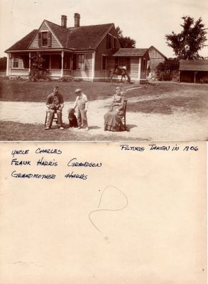Charles & Frank Harris with Grandmother Harris

This was Donated by Cheryl Webber/The Terry Girls Genealogy.

This photo states: "Uncle Charles, Frank Harris (Grandson) & Grandmother Harris, Picture taken in 1906"

