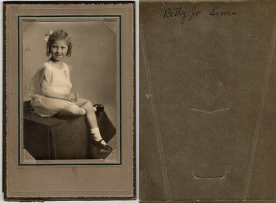 Betty Jo Sims

This was Donated by Cheryl Webber/The Terry Girls Genealogy.

This Photo States: "Betty Jo Sims"
