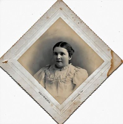 Annie R. Guerin

THIS HAS BEEN RETURNED TO FAMILY

This Cabinet Card Photo States: "Annie R. Guerin, Eckley, Oregon.

The Photographers name is "Browning Studio", Portland, Oregon.


