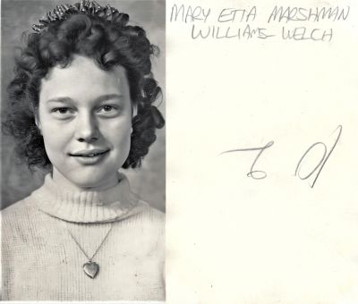 Click to view full size image
==============
Mary Etta Marshman Williams Welch
THIS HAS BEEN RETURNED TO FAMILY
This photo states: "Mary Etta Marshman Williams Welch
Mary Etta Marshman Williams Welch
THIS HAS BEEN RETURNED TO FAMILY
This photo states: "Mary Etta Marshman Williams Welch