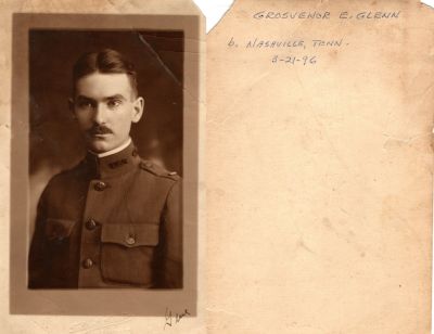 Grosvenor Eugene “Gene” Glenn

THIS HAS BEEN RETURNED TO FAMILY

This was Donated by by Cheryl Webber/The Terry Girls Genealogy.

This photo states: "Grosvenor E. Glenn, b. Nashville, Tenn., 21 March 1896"

The Photographers name is "Fulton Art Studio", Brooklyn, New York
