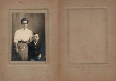 William Cartwright & Wife

This photo mounted on board states: "William Cartwright & wife"
