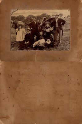 Hawkins Family

This was Donated by by Cheryl Webber/The Terry Girls Genealogy.

This photo mounted on board states: "Hawkins"

