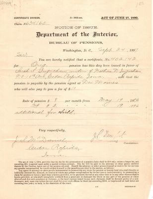 Nathan D. Ingraham

THIS HAS BEEN RETURNED TO FAMILY

This was Donated by Mary Muhlfeld

This Civil War Document is for Nathan D. Ingraham


