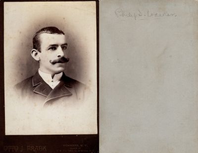 Philip S. Walker

This was Donated by by Cheryl Webber/The Terry Girls Genealogy.

This Cabinet Card Photo states: "Philip S. Walker"

The Photographers name is "Otto J. Prank", Yonkers, New York

