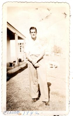 Claude K. Pittman

THIS HAS BEEN RETURNED TO FAMILY

This was Donated by by Cheryl Webber/The Terry Girls Genealogy.

This photo states: "Claude, 1942"
