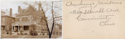 Amelung's Residence
THIS HAS BEEN RETURNED TO FAMILY

This is a Real Photo Postcard (RPPC) Of the Amelung's Residence at 520 Howell Ave, Cincinnati, Ohio.
