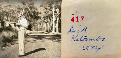 Dick

THIS HAS BEEN RETURNED TO FAMILY

This Photo States: "Dick, Katoomba, 1954"
