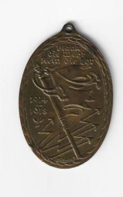 Harold Eugene Cooley Medal (Front)

THIS HAS BEEN RETURNED TO FAMILY

World War I Medal Front
