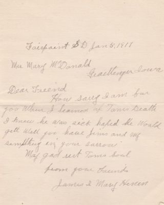 Pvt. John Kevin McDonald

THIS HAS BEEN RETURNED TO FAMILY

This is a Letter to Mary McDonald who was John Kevin McDonald's Mother.
