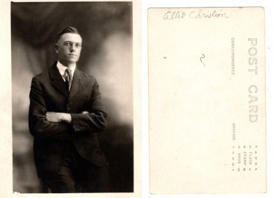 Allie Chrislian

This was Donated by Cheryl Webber/The Terry Girls Genealogy.

This Real Photo Postcard (RPPC) states: "Allie Chrislian"
