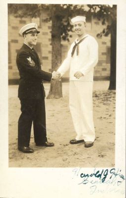 Harold Jeffery Hisey & Gene Kelly the Actor

THIS HAS BEEN RETURNED TO FAMILY

This photo states: "Harold J. Hisey, Central, Indiana"
