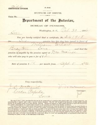 William McClary Gerhart

This was Donated by Mary Muhlford

William McClary Gerhart Civil War Pension Document

