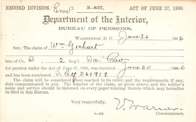 William McClary Gerhart

This was Donated by Mary Muhlford

William McClary Gerhart Civil War Pension Document

