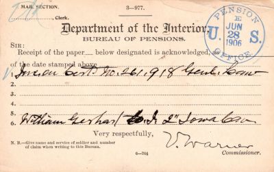 William McClary Gerhart

This was Donated by Mary Muhlford

William McClary Gerhart Civil War Pension Document
