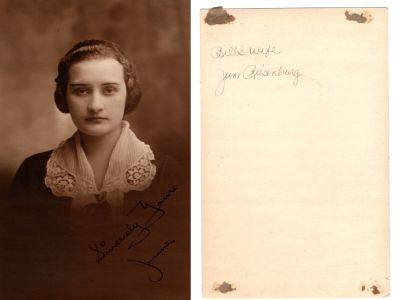 June Riesenburg

This was Donated by Connor Baneck

The front of the Photo states: "Sincerely yours, June"

The back of the Photo states: "Bill's wife, June Riesenburg"
