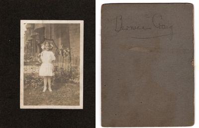 Bernice Craig

This was Donated by Sue Maurer

This photo mounted on board states: "Bessie Craig"

