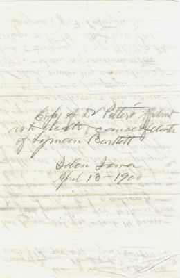 Pvt. Lyman Bartlett
THIS HAS BEEN RETURNED TO FAMILY

These Pension Papers were Donated by Mary Muhlfeld

Pension Papers for Pvt. Lyman Bartlett
