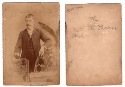 Robert S. W. Parker

This Cabinet Card Photo states: "R. S. W. Parker (Rob)"

