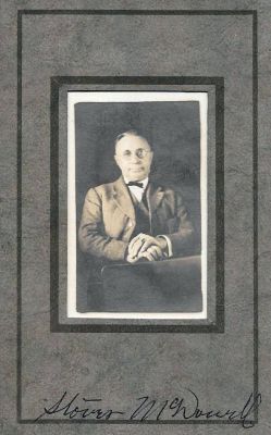 Andrew Stover McDowell

THIS HAS BEEN RETURNED TO FAMILY

This gentleman is identified both on the frame and reverse side of the photo as Stover McDowell. His full name was Andrew Stover McDowell, son of John McDowell & Mary (Scully) McDowell. He was the husband of Arminta Viola (Myers) McDowell. Mr. McDowell was a school teacher in Franklin County, Pennsylvania.
