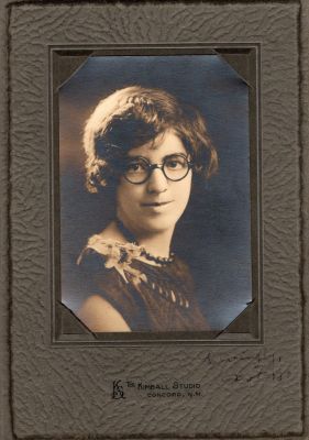 Doris Irene Danforth

This Photo states: "Lovingly, Doris, 30"

The Photographers name is "The Kimball Studio", Concord, New Hampshire.

NOTE: This photo was identified by Member Kathleen Swinehart.
