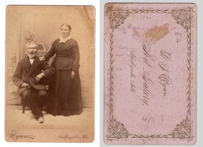Fritz Brehmer & Unidentified

This Cabinet Card Photo states: "Fritz Brehmer, Herborn, Illinois, 1900"

The Photographers name is "Ryan", Shelbyville, Illinois
