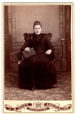 Unidentified

This was Donated by Denise Ayers

Unidentified Cabinet Card Photo

The Photographers name is "J. B. Hoff", Angola, Indiana
