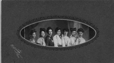 Alice Walker

This is being shared by Nancy Downing 

I have quite a few old photos from a relative who grew up in Ft Worth , TX. She was born about 1874 and her name was Alice Walker. Her mother was Johanna Zilphia Walker. I think it was a group that Alice belonged to. I believe Alice is the girl in the middle of the photo. The name of the photo company was Harper and Co. The address was 3071/2 Main Street, Houston, Texas
