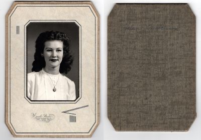 Click to view full size image
==============
Helen M. Battleson
This was Donated by Cheryl Webber/The Terry Girls Genealogy
This photo states: "Helen Battleson"
The Photographers name is "Waale Studio", Thief River Falls, Minnesota
Helen M. Battleson
This was Donated by Cheryl Webber/The Terry Girls Genealogy
This photo states: "Helen Battleson"
The Photographers name is "Waale Studio", Thief River Falls, Minnesota