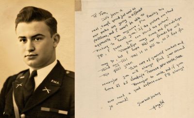 Arnold Markle

THIS HAS BEEN RETURNED TO FAMILY

This is a Military Photo from the 1943 Graduating Class of Peekskill Military Academy of Peekskill, New York.

This has been ID'D as Arnold Markle 1927-1987.

I have 10 Graduating Photos. They are all addressed to a person named "Tom".
