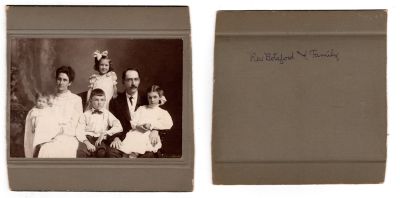 Click to view full size image
==============
Rev. Botsford & Family
This cut photo mounted on board states: "Rev. Botsford & Family"
Rev. Botsford & Family
This cut photo mounted on board states: "Rev. Botsford & Family"