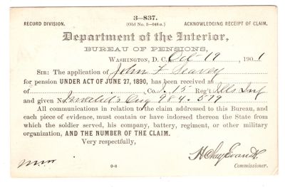 John Franklin Seavey

This was Donated by Mary Muhlfeld

Civil War Document for John Franklin Seavey

