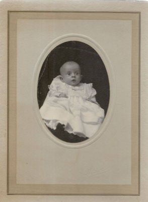 Edward John Joslyn

THIS HAS BEEN RETURNED TO FAMILY

This photo mounted on board stated: "Edward John Joslyn Jr., 6 Months 1906"
