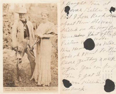 Gordon William "Pawnee Bill" Lillie & Mary Emma "May Manning Lillie

THIS REAL PHOTO POSTCARD (RPPC) WAS DONATED TO THE PAWNEE BILL RANCH MUSEUM.

Gordon William "Pawnee Bill" Lillie & Mary Emma "May" Manning Lillie at their 50th Wedding Ceremony in Taos New Mexico. This Postcard Photo was Donated by Jenny Kehm.
