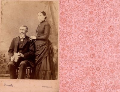 Click to view full size image
==============
Hector Pence & First or Second Wife?
Unidentified Cabinet Card Photo in the Hector Pence Family Album.
This may be Hector Pence & either his first wife or second wife.
The Photographers name is "Peacock", Rockville, Indiana.
Hector Pence & First or Second Wife?
Unidentified Cabinet Card Photo in the Hector Pence Family Album.
This may be Hector Pence & either his first wife or second wife.
The Photographers name is "Peacock", Rockville, Indiana.
