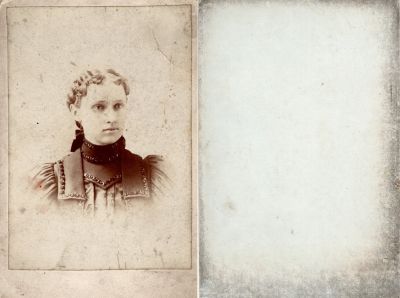 Unidentified

Unidentified Cabinet Card Photo in the Hector Pence Family Album.
