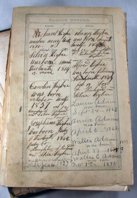 Richard Higbee Bible

This was Shared by Cheryl Webber.

Richard Higbee Bible
