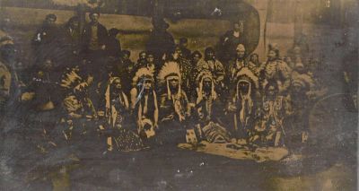 Commemorative Day, 1914
THIS HAS BEEN DONATED TO THE TULALIP TRIBE FOR THEIR MUSEUM.

This Glass Negative is Actually a Glass Negative from Indian Commemorative Day in 1914. Indian Commemorative Day was Celebrated on the 22 of January and Every year since on January 22nd. This Glass Negative was The Yakima Nation Tribal Leaders with the Tulalip Tribal Leaders in the Tulalip Long House in Tulalip Washington. The Tulalip Long House was also built in 1914. 
This was Donated by Elaine Swan.
