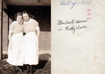 Student Nurses in Betty's Class

This Photo states: "Student Nurses in Betty's Class, Fall of 1934."
