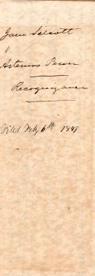 Jane Silcott VS. Caleb Artemis Penn

This was Donated by a Anonymous Donor.

This is part of the court documents for the court case of Jane Silcott VS. Caleb Artemis Penn on the paternity of Jane Silcott's unborn baby

Date of Filed Document is 6 February 1849

